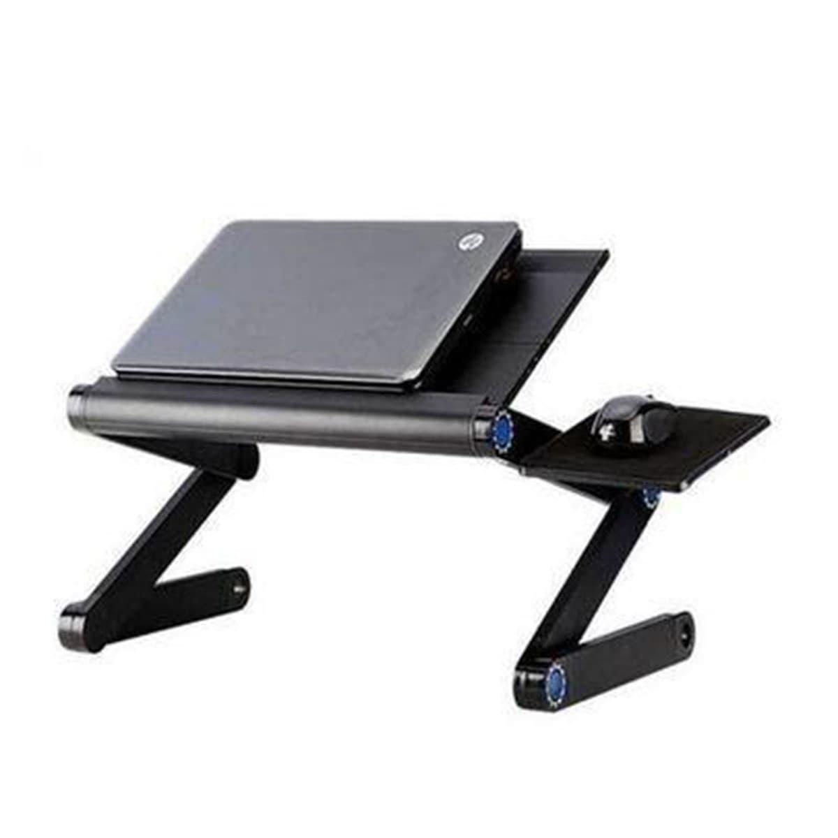 Aluminium laptop table with mouse tray 1