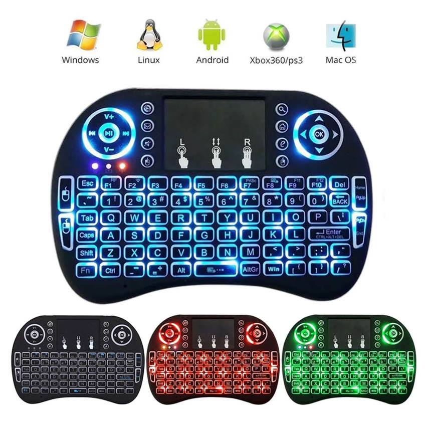 Wireless Mini Keyboard with Backlit, Touchpad for Android TV Box and PC